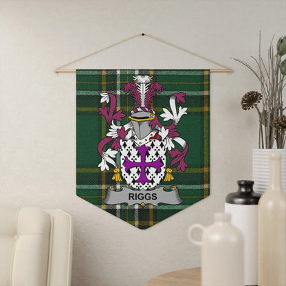 Riggs Family Crest Tartan Heritage Wall Hanging product type