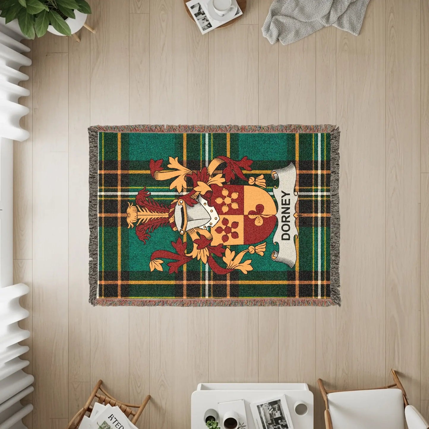 Dorney Family Crest Green Tartan Plaid product type