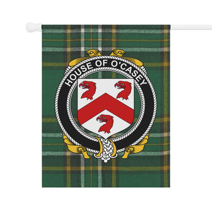House of O'Casey Crest Plaid Pattern Flag