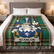 Scanlon Irish Heritage Woven Blanket | Family Crest Tartan Throw