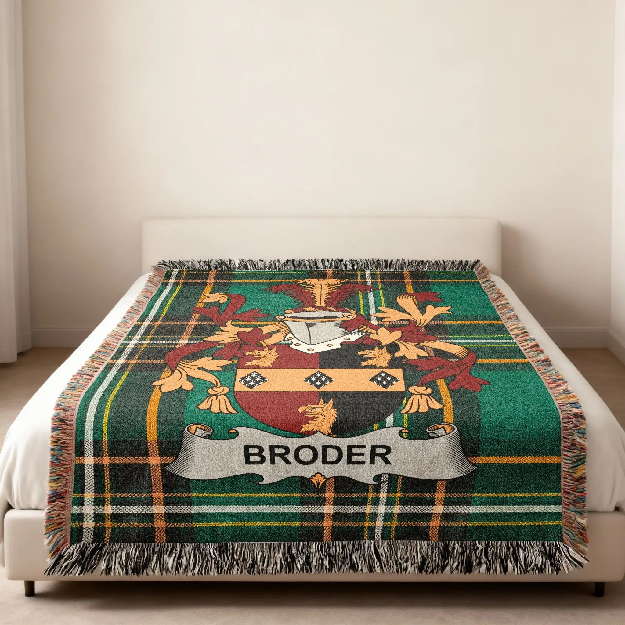 Broder Family Crest Tartan Plaid Blanket product type
