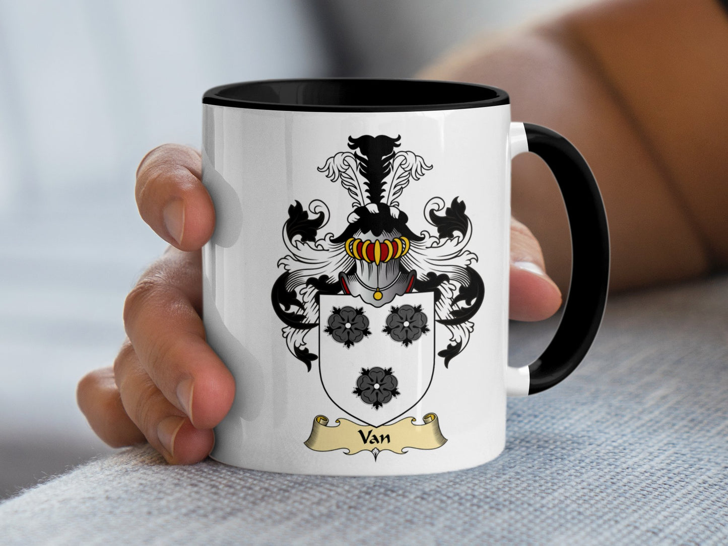 Clan Van Scottish Coat of Arms Mug - Living Stone Gifts