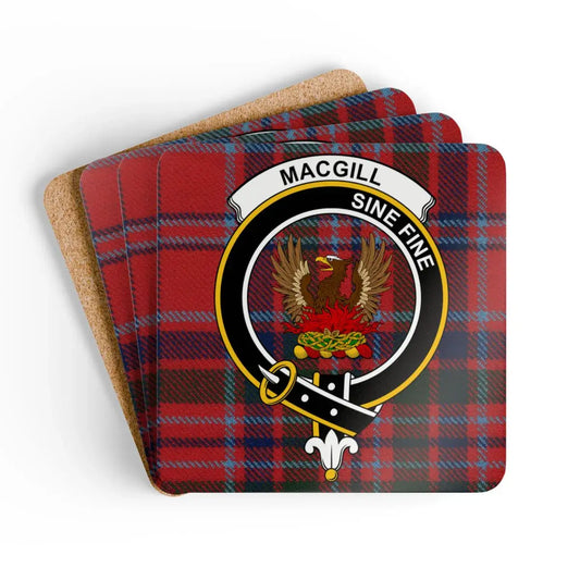 Scottish Clan MacGill Crest Tartan Coasters product type
