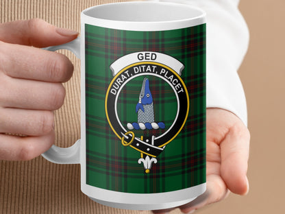 Clan Ged Scottish Tartan Crest Emblem Design Mug - Living Stone Gifts