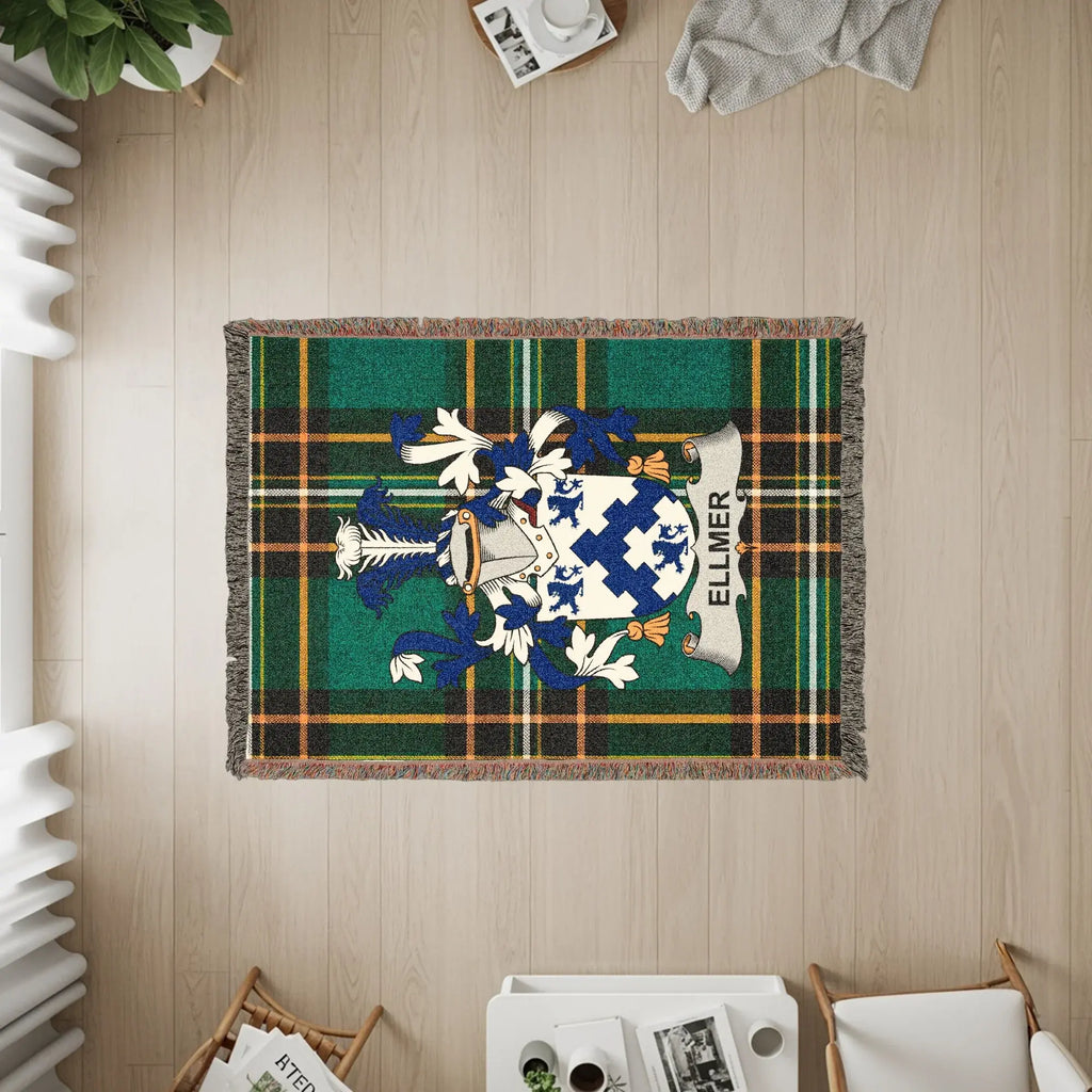 Ellmer Coat Arms Green Tartan Plaid Design product type