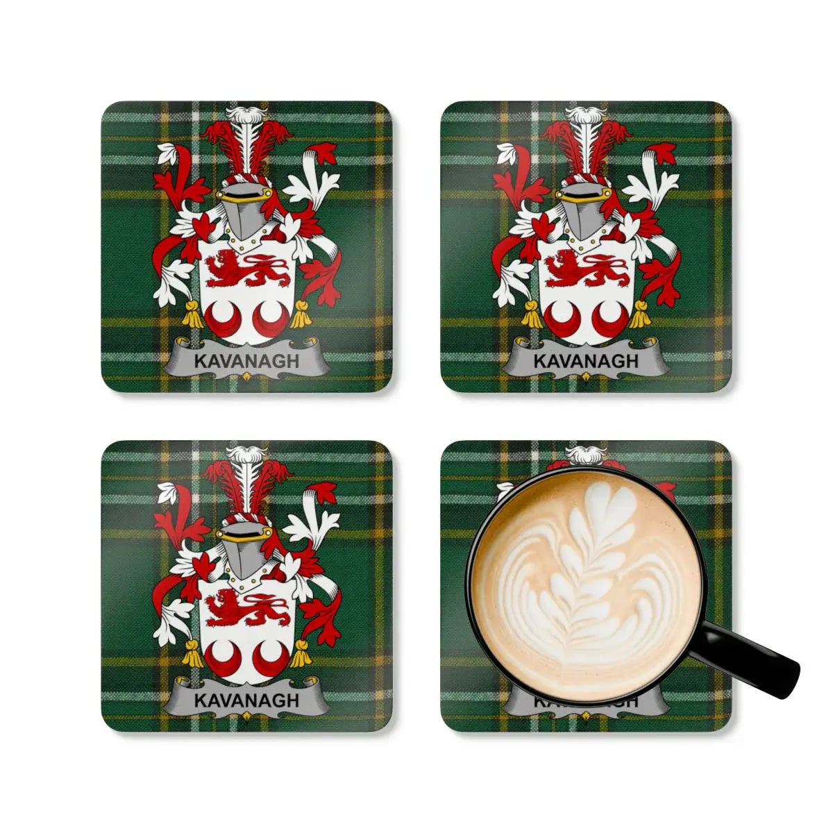 Kavanagh Family Crest Design Coaster Set product type