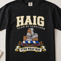 Haig Scottish clan graphic T-shirt in Black, front view