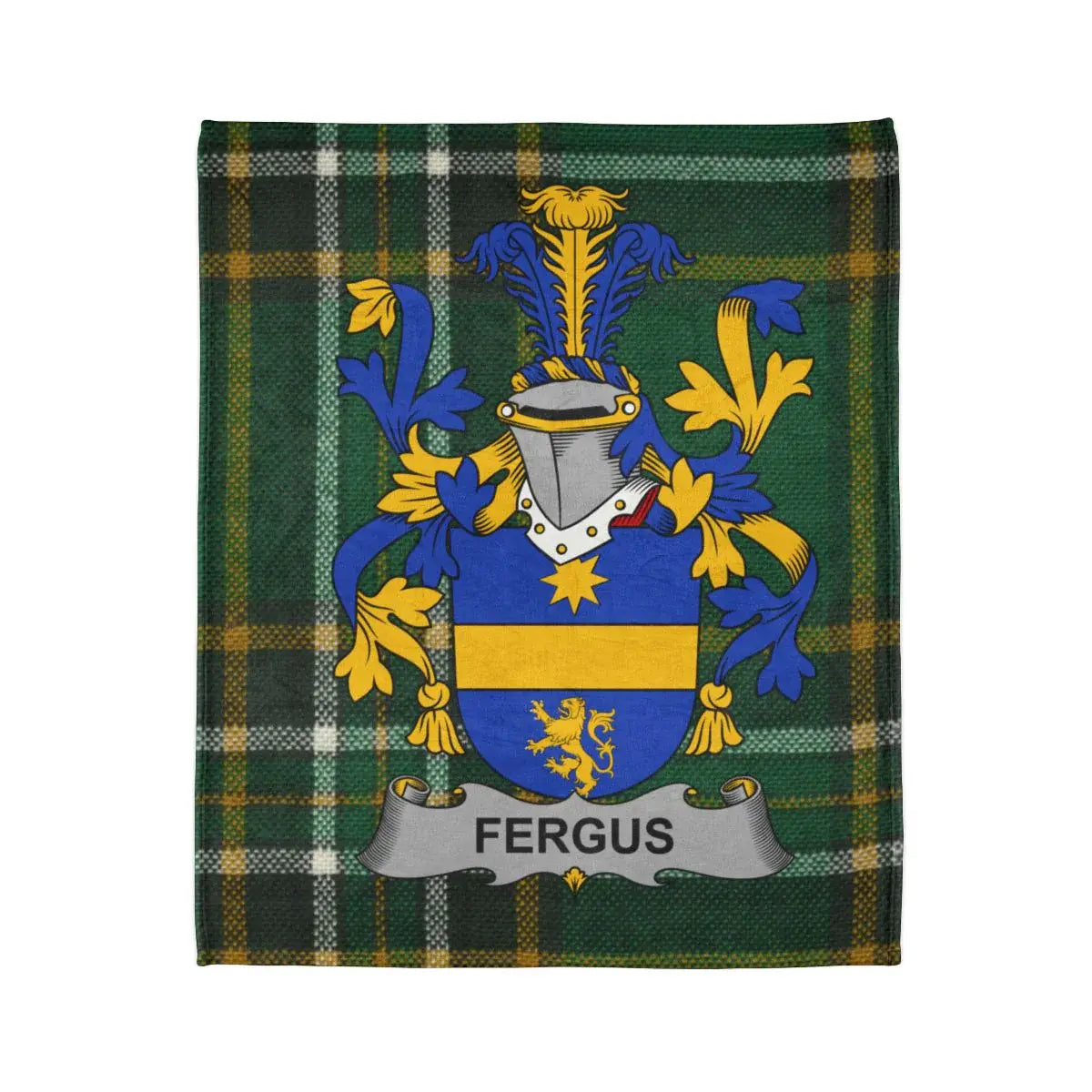 Fergus Family Crest Plaid Blanket home decor product