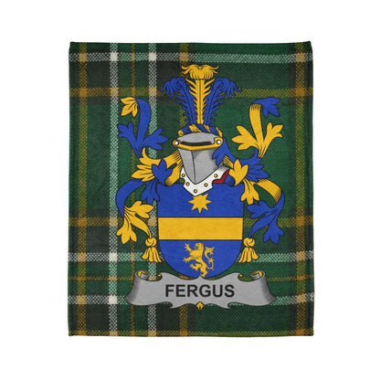 Fergus Family Crest Plaid Blanket home decor product