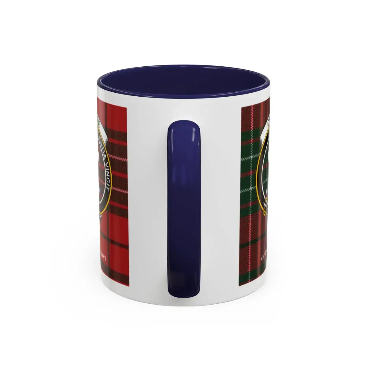 Tartan Plaid Navy Blue Accent Coffee Mug