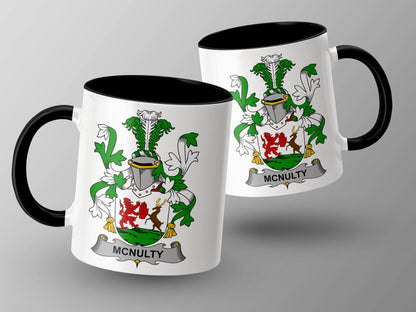 McNulty Irish Surname Family Crest 11oz Coffee Mug - Living Stone Gifts