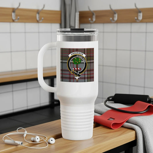 Anderson State Emblem Plaid Design Travel Mug product
