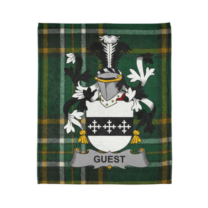 Guest Family Crest Green Plaid Fleece Blanket product