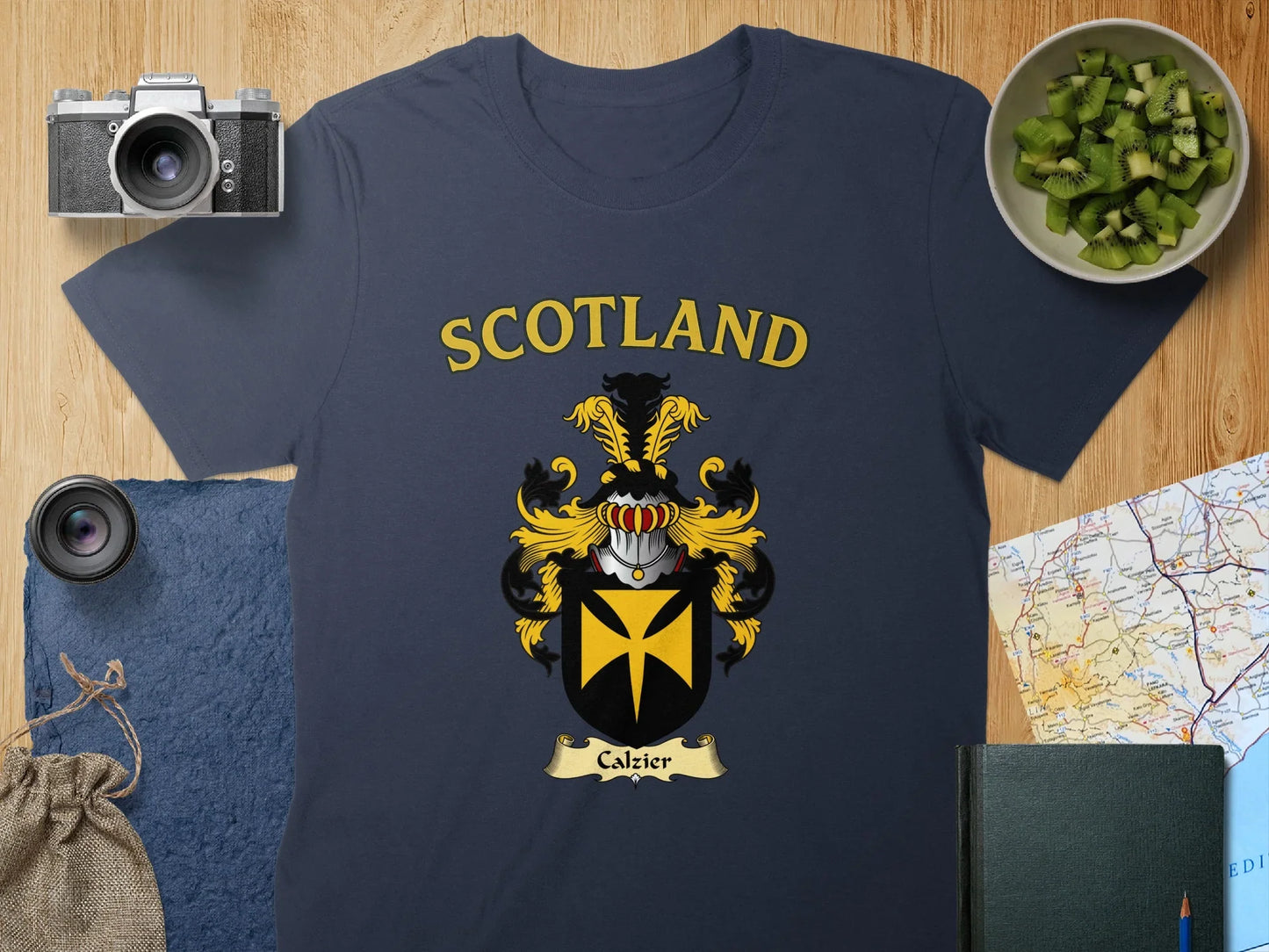 Scotland Family Crest Design Black Yellow product type