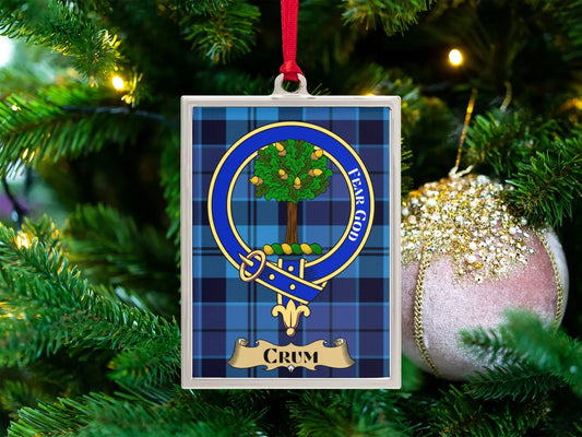 Scottish Clan Crest Tartan Christmas Tree Ornament product