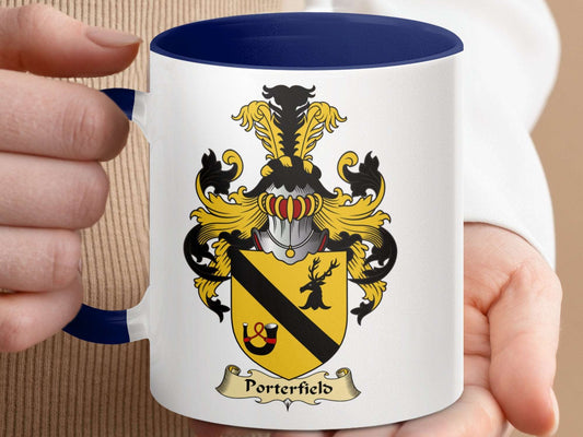 Authentic Scottish Clan Porterfield Family Crest Mug - Living Stone Gifts