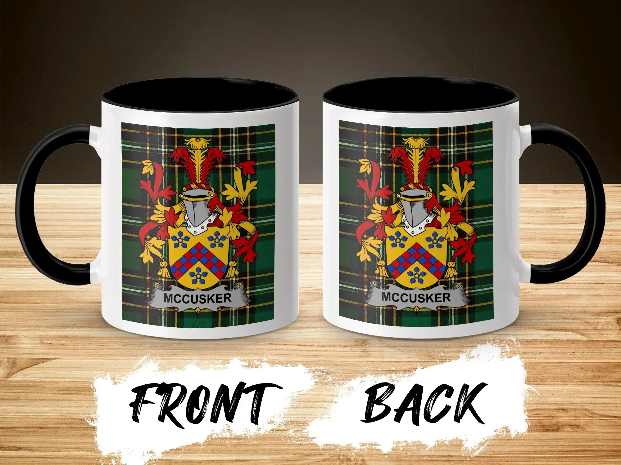 McCusker Irish National Tartan ceramic accent mug