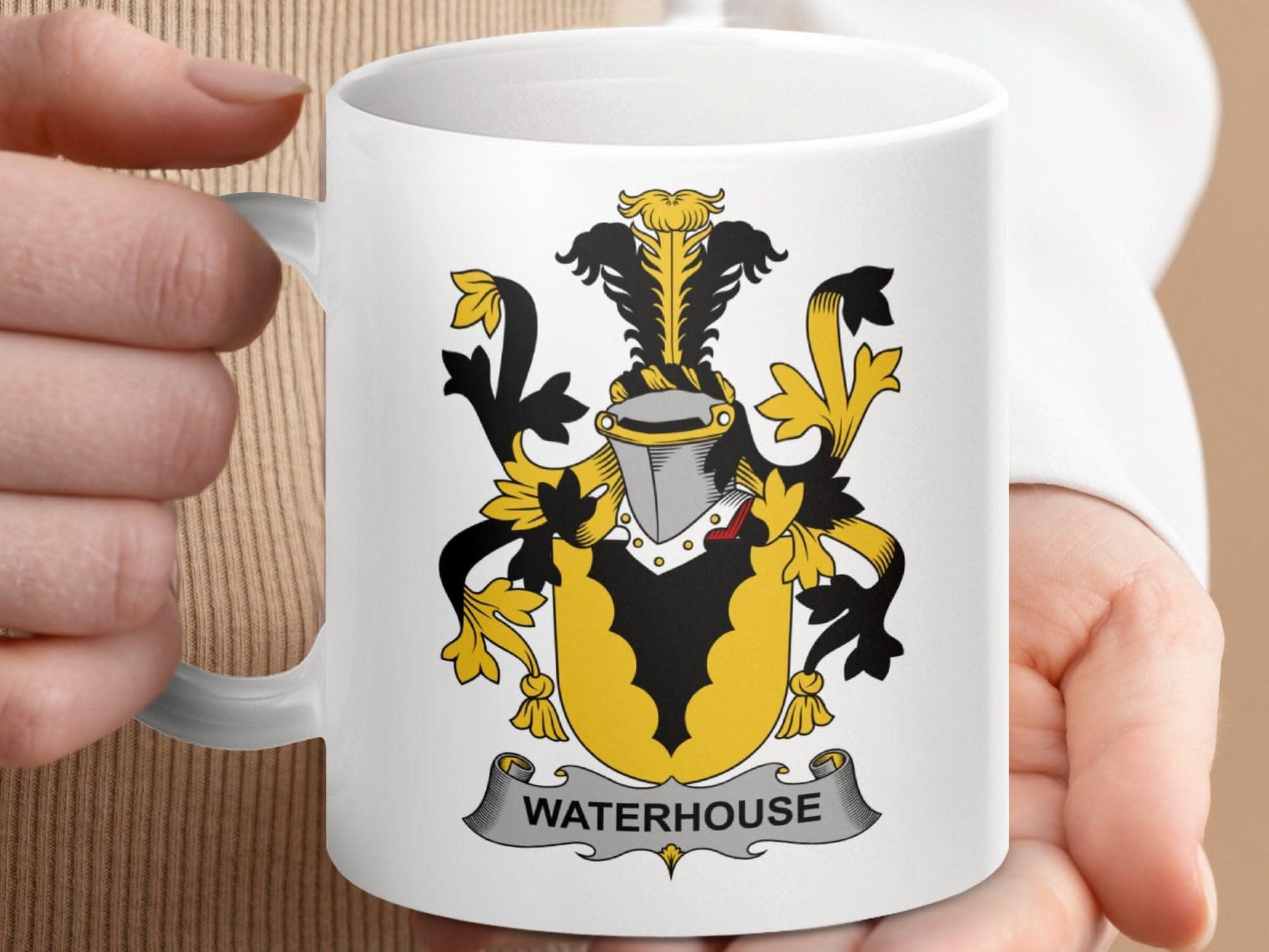 Waterhouse Family Crest Coat of Arms Mug - Celtic Ancestry Gifts