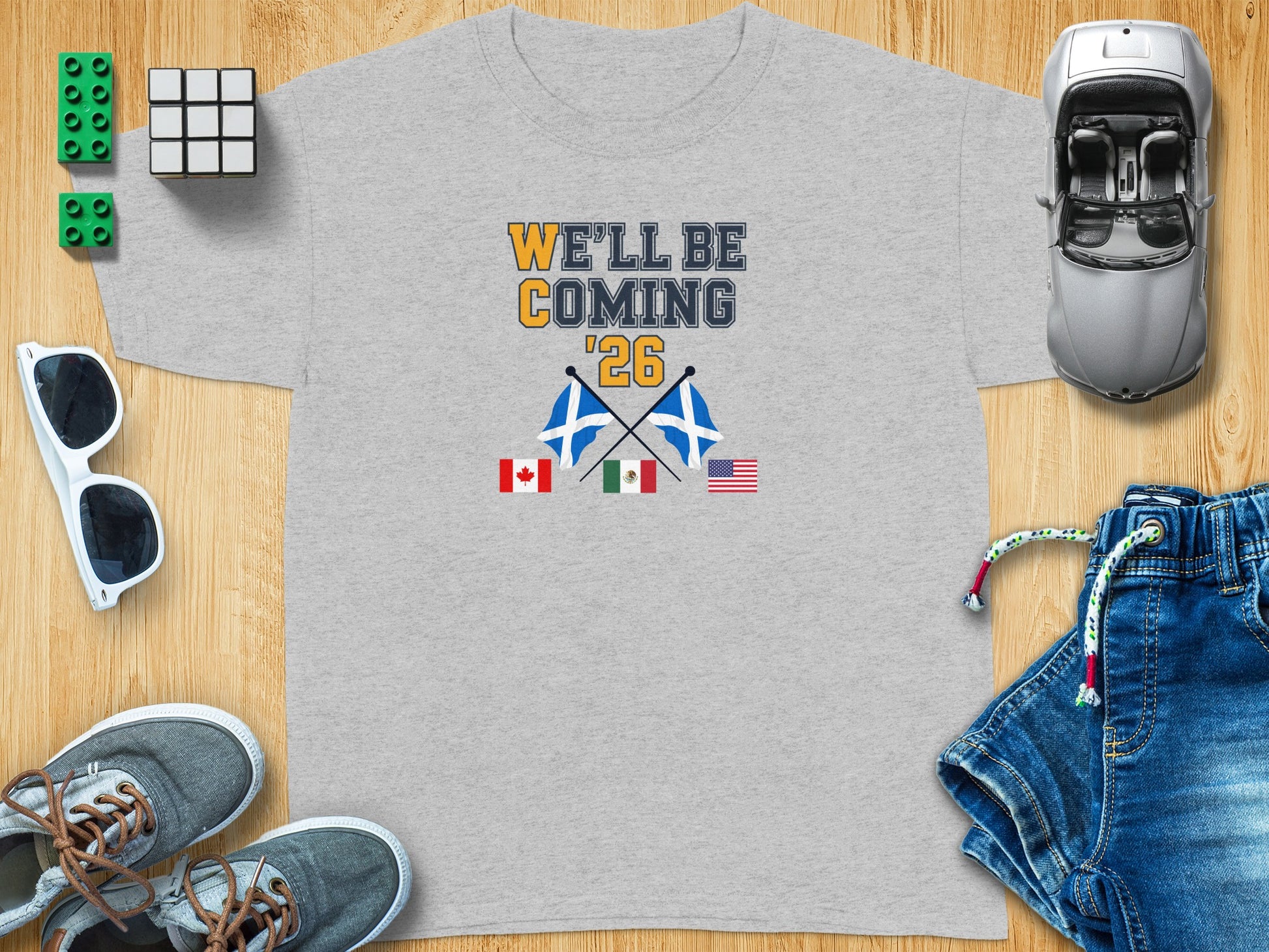 We'll Be Coming '26 with Flags Graphic T-shirt