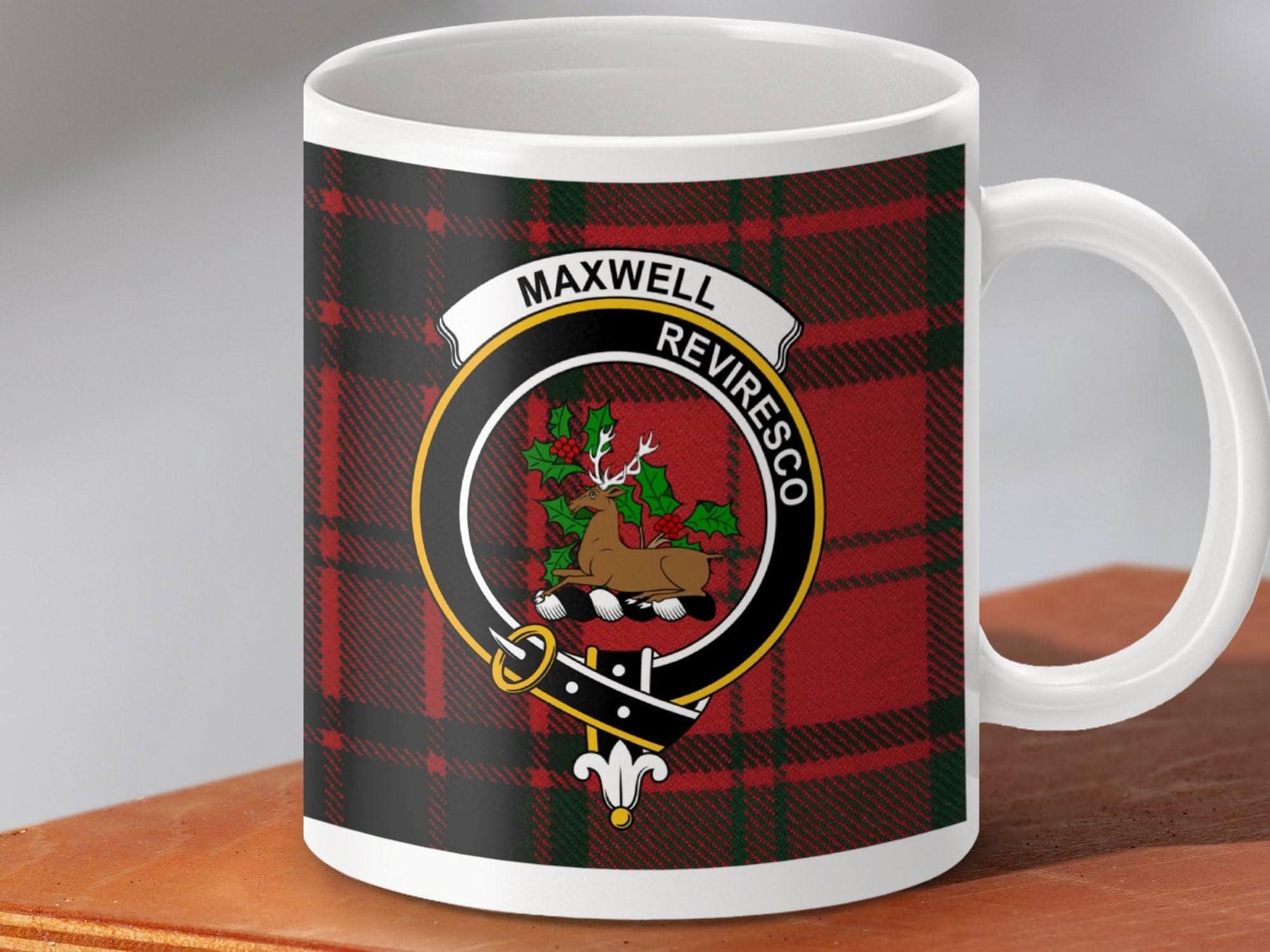 Maxwell Reviresco Family Crest Plaid Design Mug product