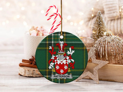 Patterson Family Crest Plaid Christmas Ornament product