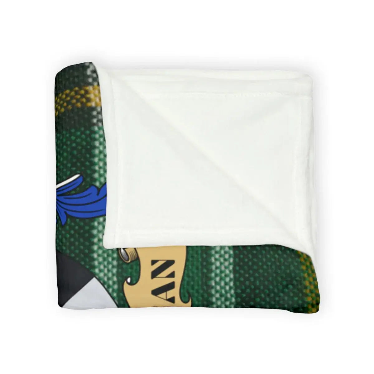 Cozy and Warm Green Family Crest Design Blanket product