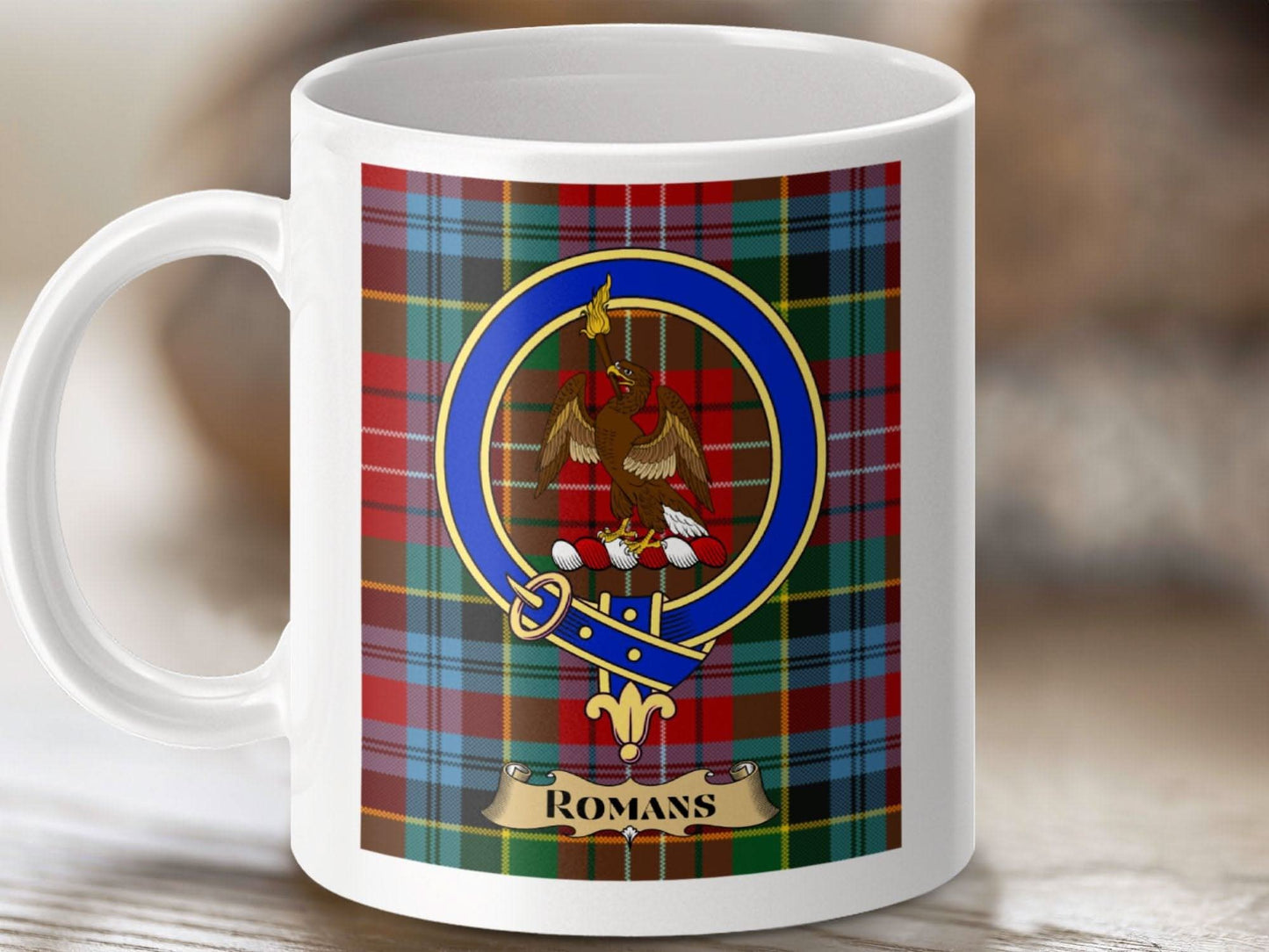Romans Family Crest Tartan Plaid Coffee Mug product