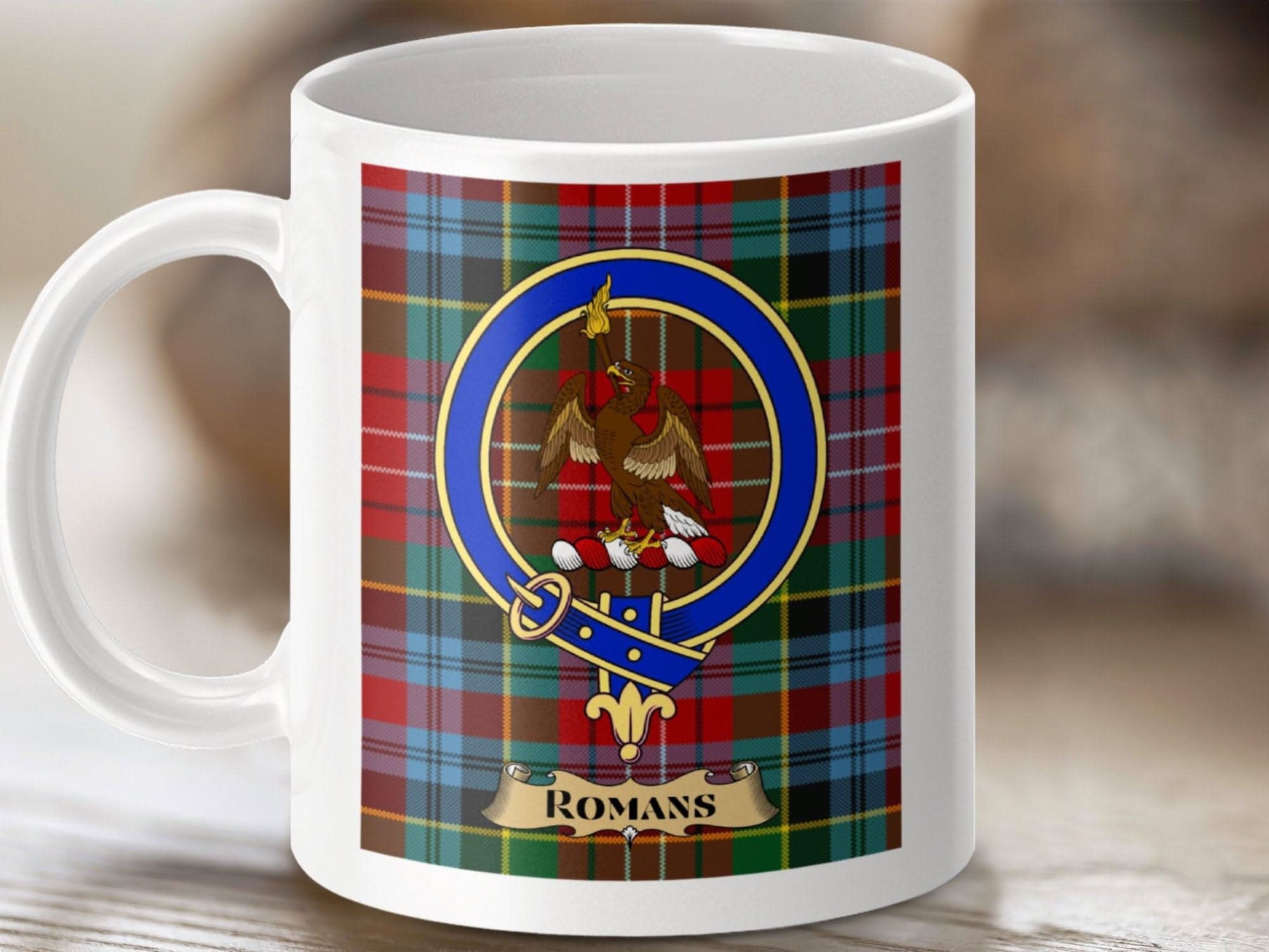 Romans Family Crest Tartan Plaid Coffee Mug product
