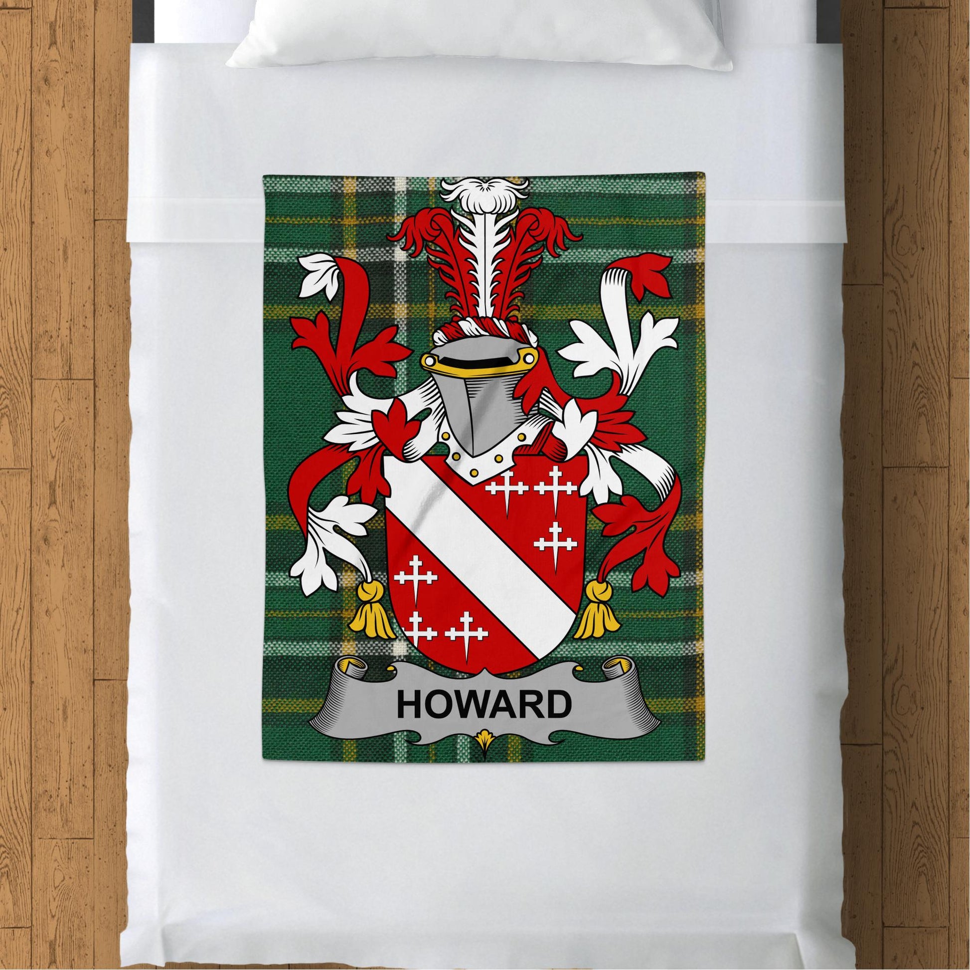 Howard Surname Irish Tartan Throw Blanket - Living Stone Gifts