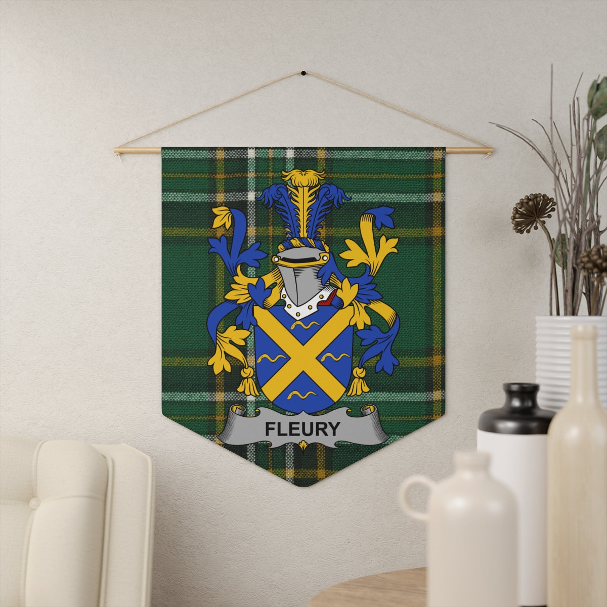 Fleury Family Crest Wall Banner Home Decor product type