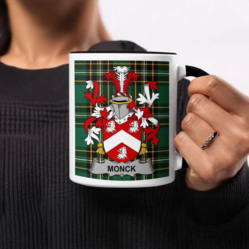 Monck Irish heritage mug with black handle and interior