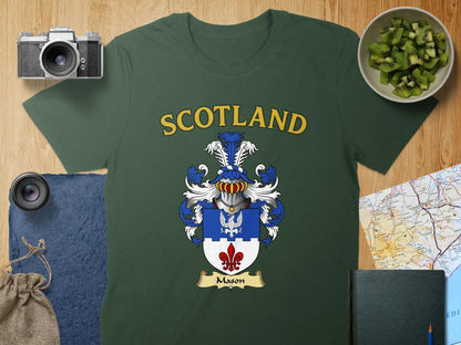 Scotland Mason Family Crest Graphic T-shirt product