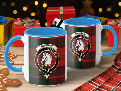 Clan Dunbar Scottish Tartan Crest Mug - Living Stone Gifts