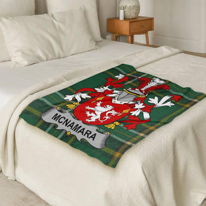 McNamara Surname Irish Tartan Throw Blanket - Living Stone Gifts