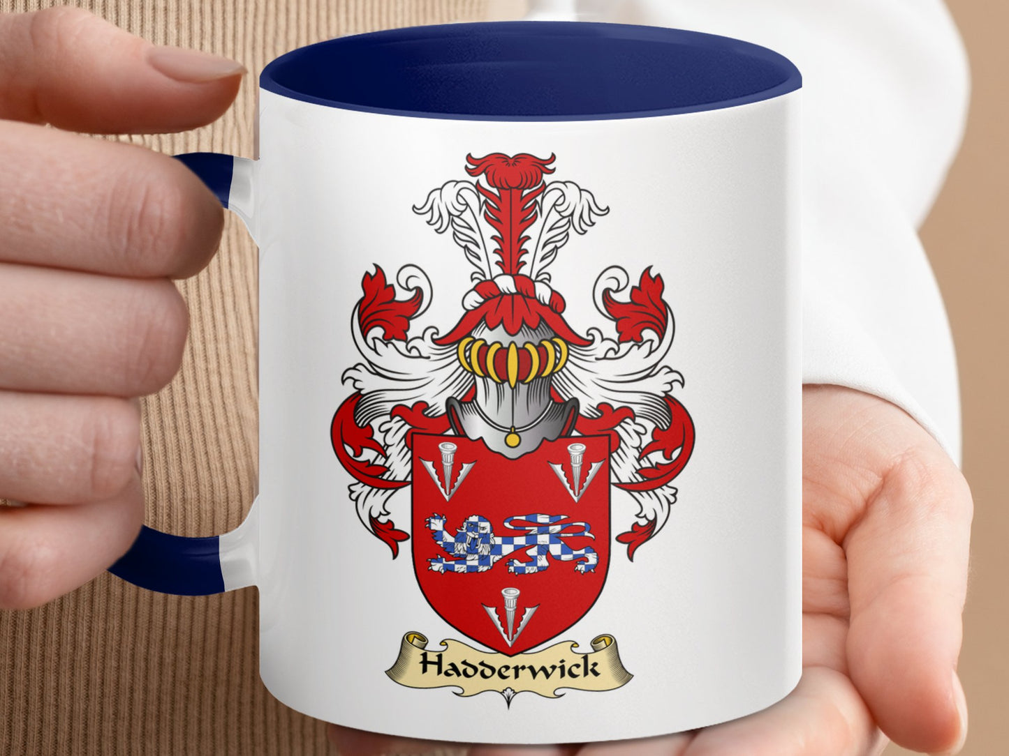 Clan Hadderwick Scottish Coat of Arms Badge Mug - Living Stone Gifts