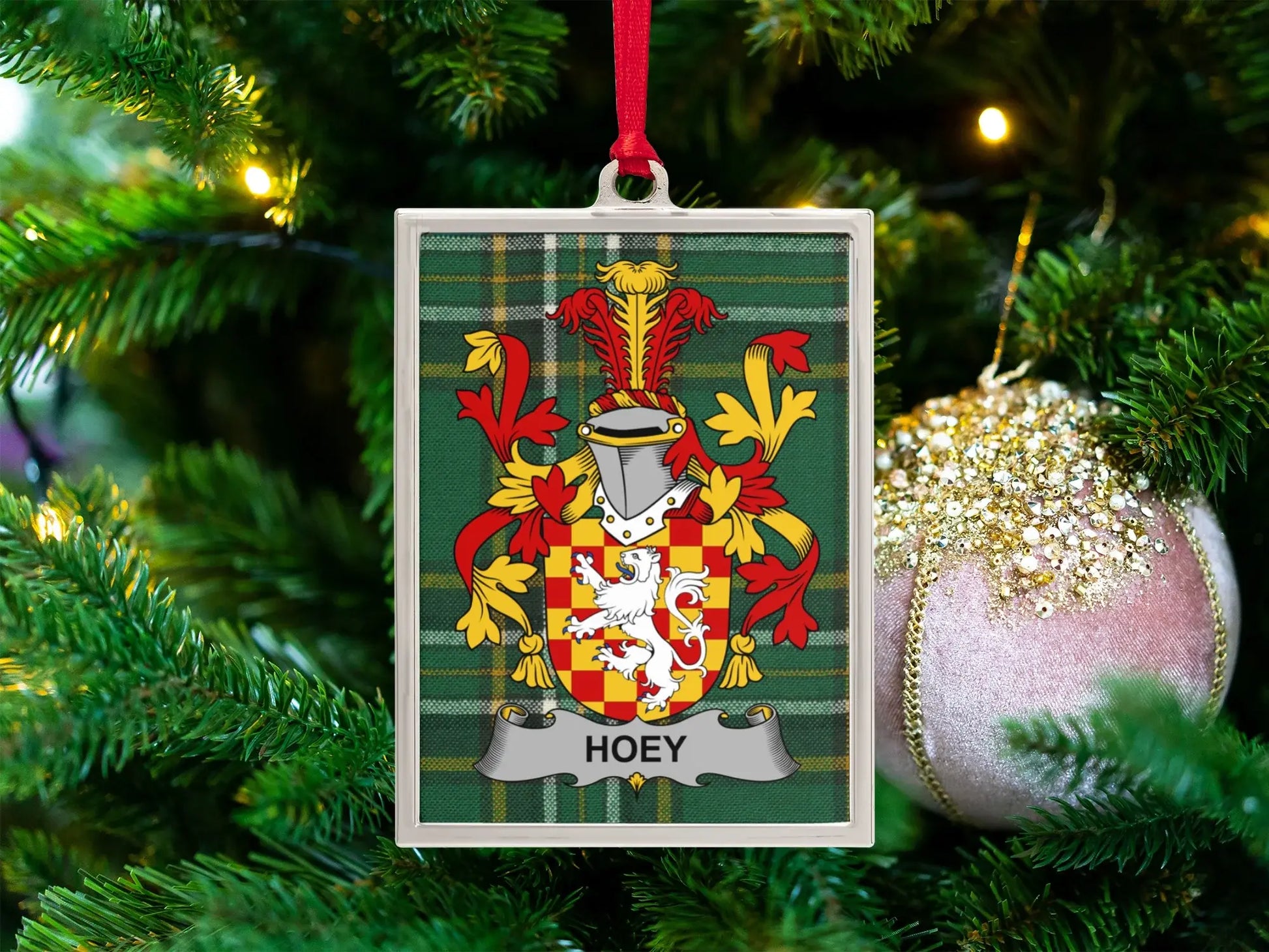 Personalized Family Crest Christmas Ornament product type