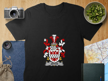 Bold Family Crest Design on Black T-shirt