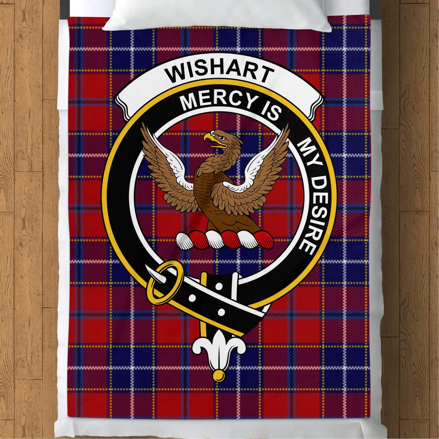 Scottish Clan Wishart Tartan Throw Blanket - Living Stone Gifts