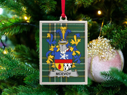 Personalized McEvoy Family Crest Ornament product type