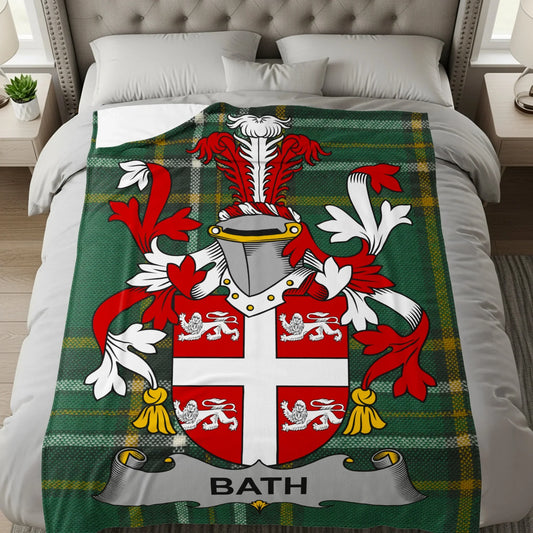 Bath Tartan Crest Blanket Decorative Bedding product