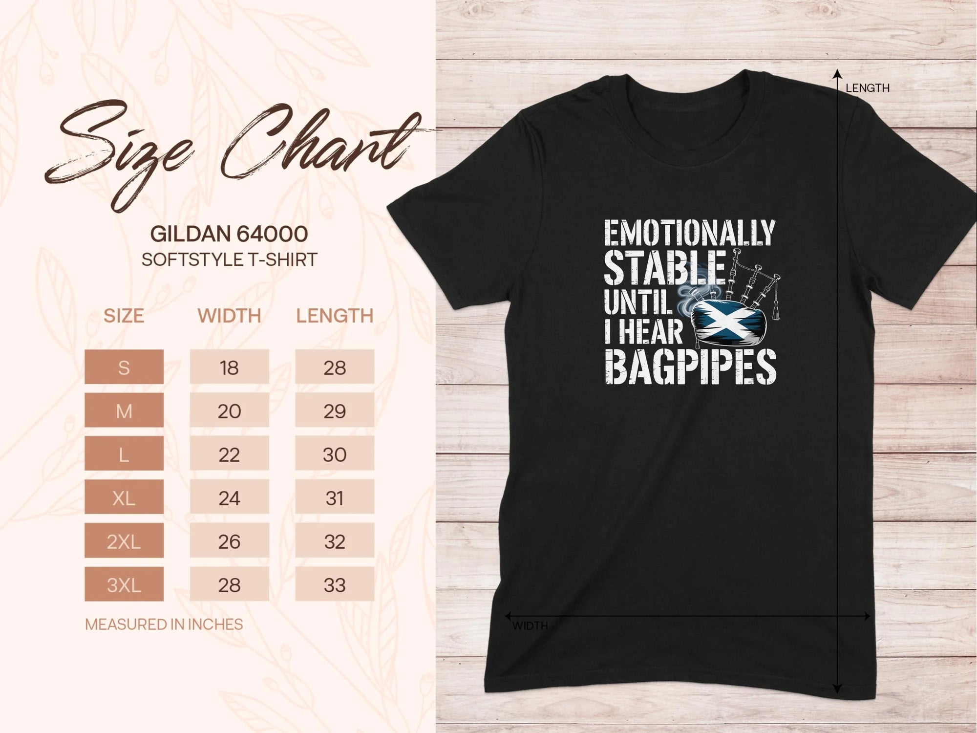 Emotionally Stable Until I Hear Bagpipes T-Shirt product type