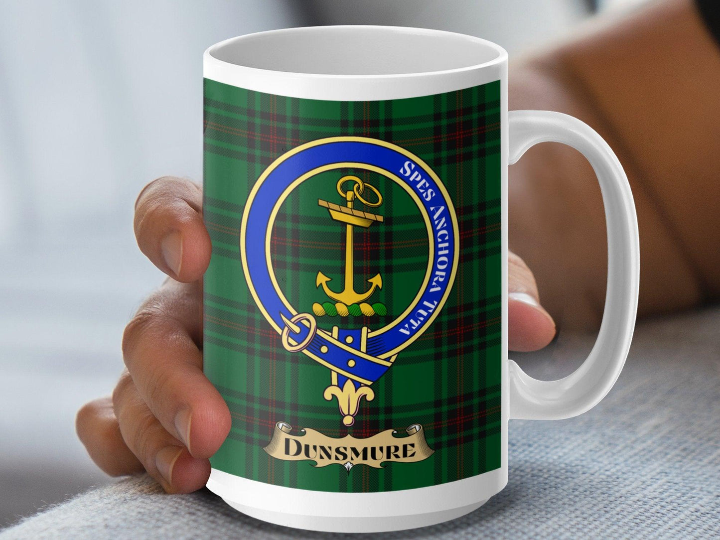 Dunsmure Scottish Clan Crest Tartan Heritage Mug - Living Stone Gifts