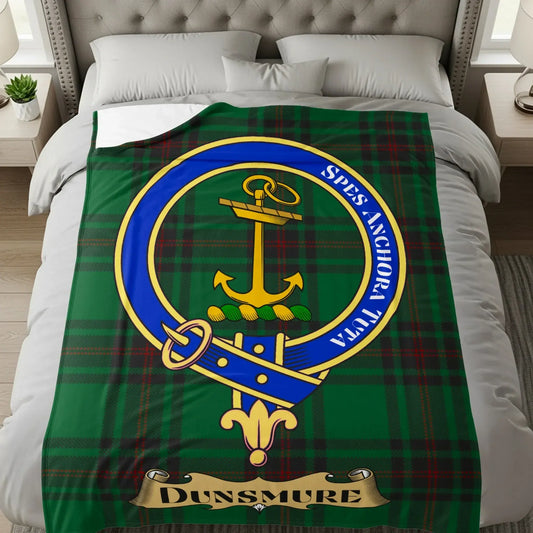 Custom Dunsmure Family Crest Tartan Blanket product