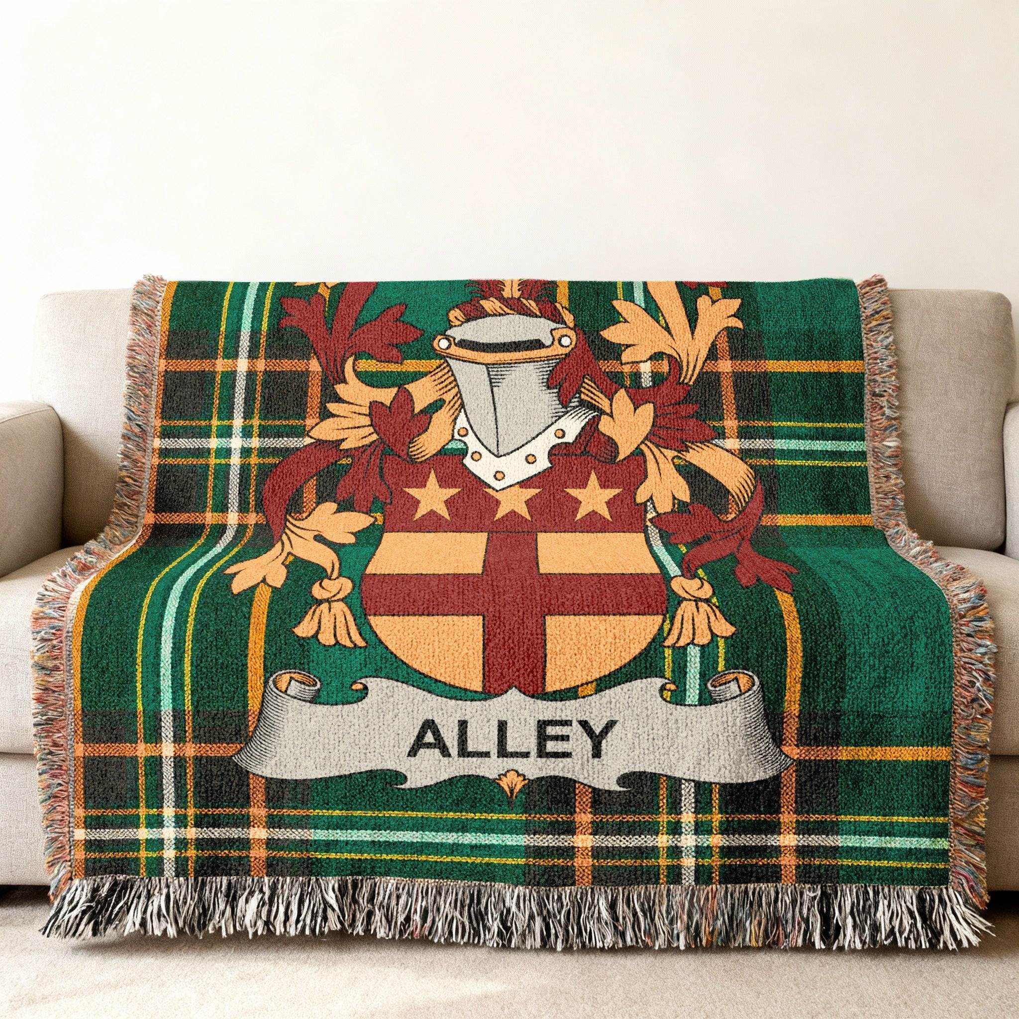 Alley Family Crest Tartan Plaid Blanket product type