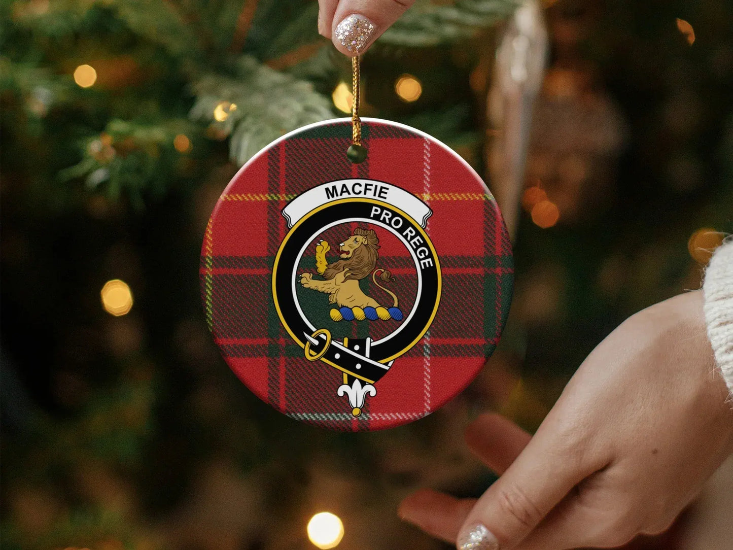 MacFie Pro Rege Lion Family Crest Scottish product type