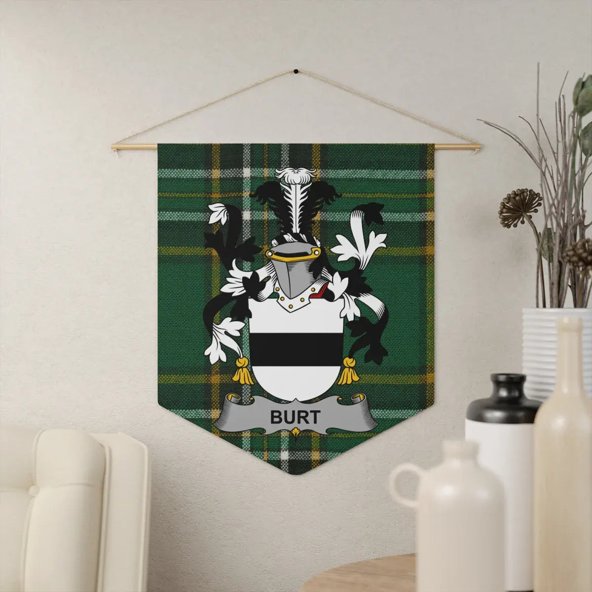 Personalized Family Crest Tartan Banner product type