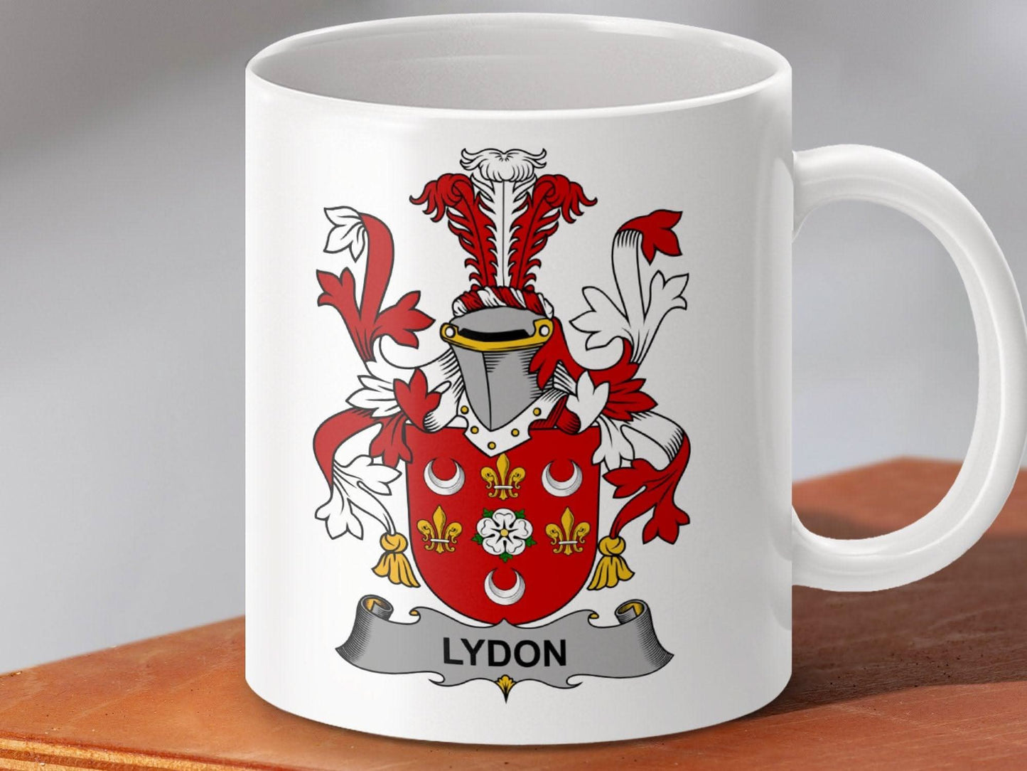 Lydon Surname Irish Family Crest Mug - Celtic Ancestry Gifts