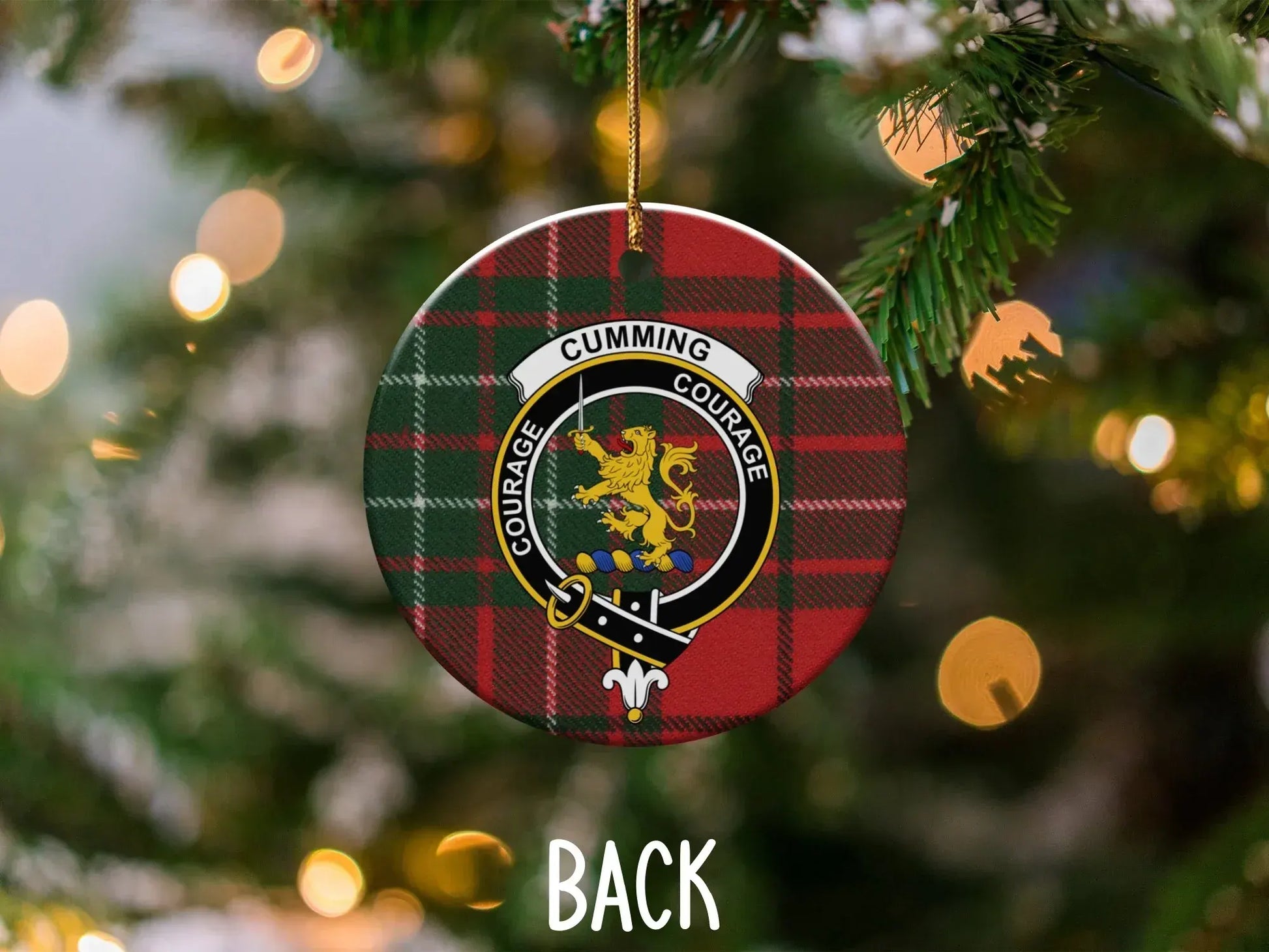 Courage Cumming Crest Plaid Ornament product type