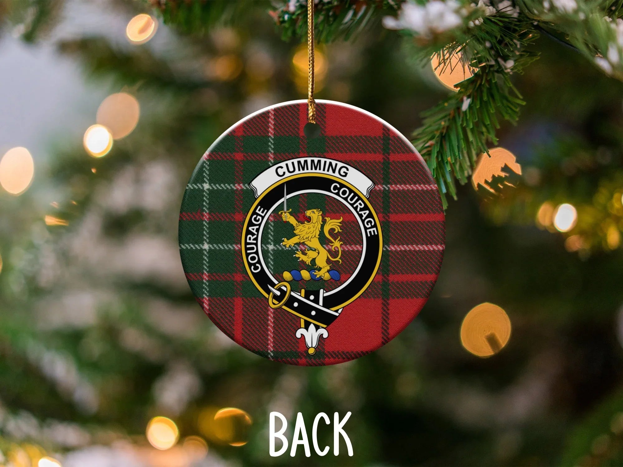 Courage Cumming Crest Plaid Ornament product type