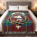 Belshes Fulget Virtus Intaminata Tartan Throw Blanket